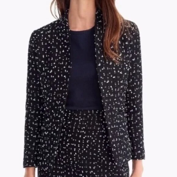 J. Crew Jackets & Blazers - J. Crew 365 Tweed Going Out Blazer Jacket in Deepest Navy Size 8 J8119